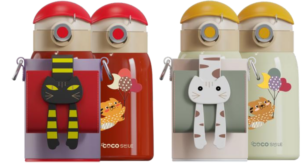 Lying Cat Thermos Cup  With Sleeve