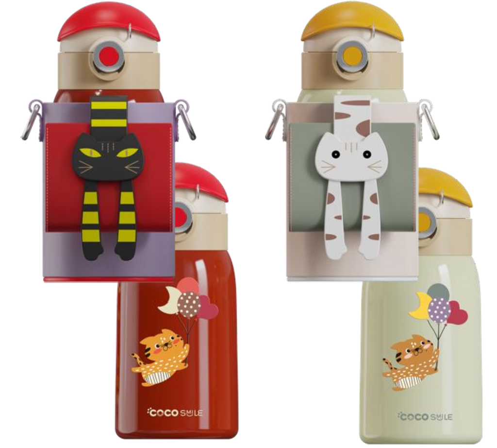 Lying Cat Thermos Cup  With Sleeve