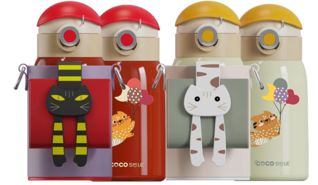 Lying Cat Thermos Cup  With Sleeve